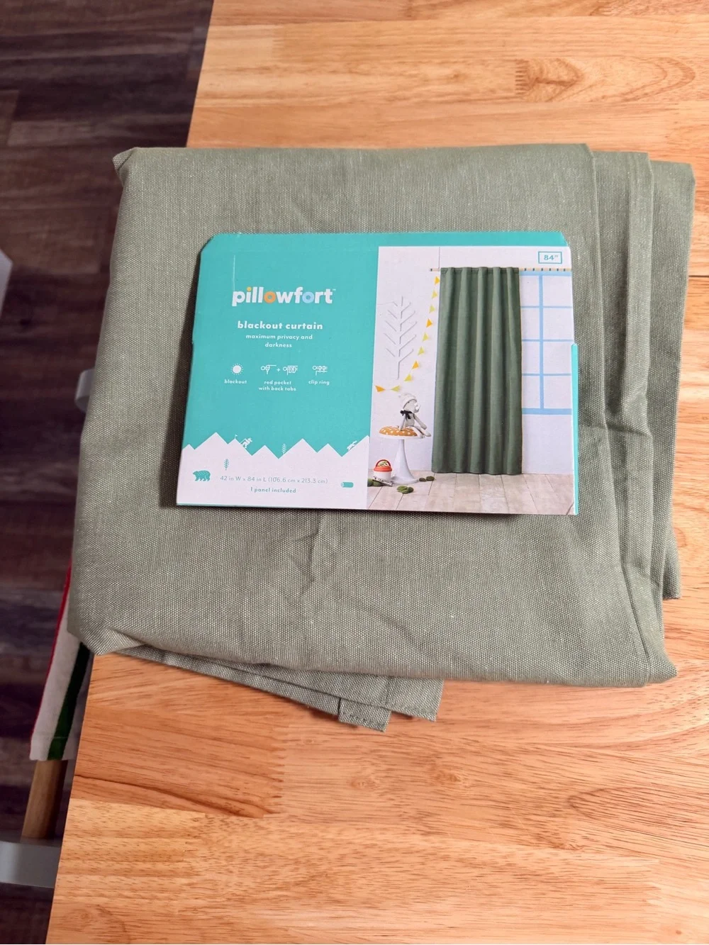 Pillowfort Sage Green Blackout Curtain Panel